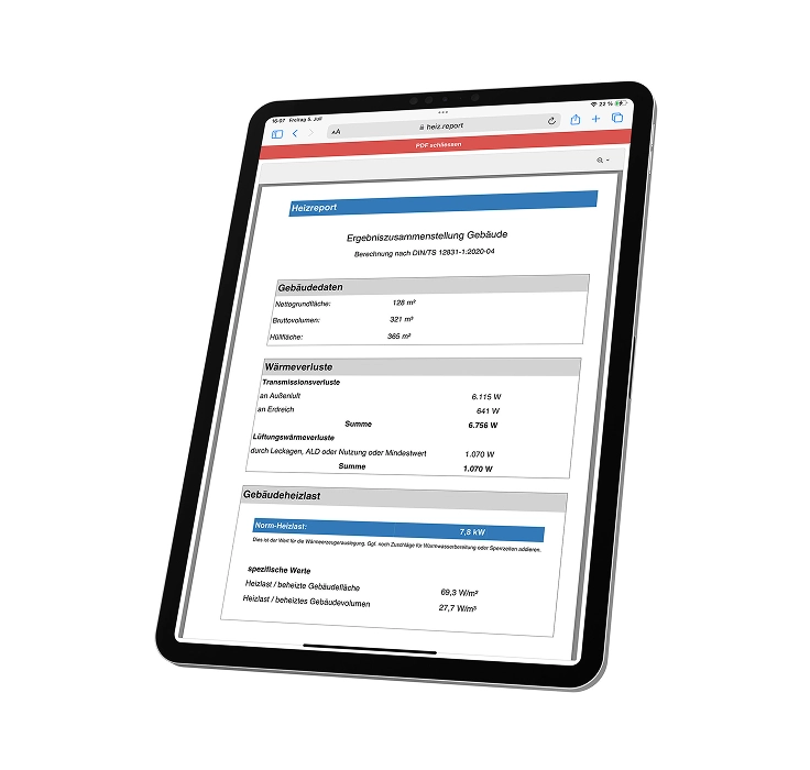 Heizlast-Report für Bad Homburg v.d. Höhe